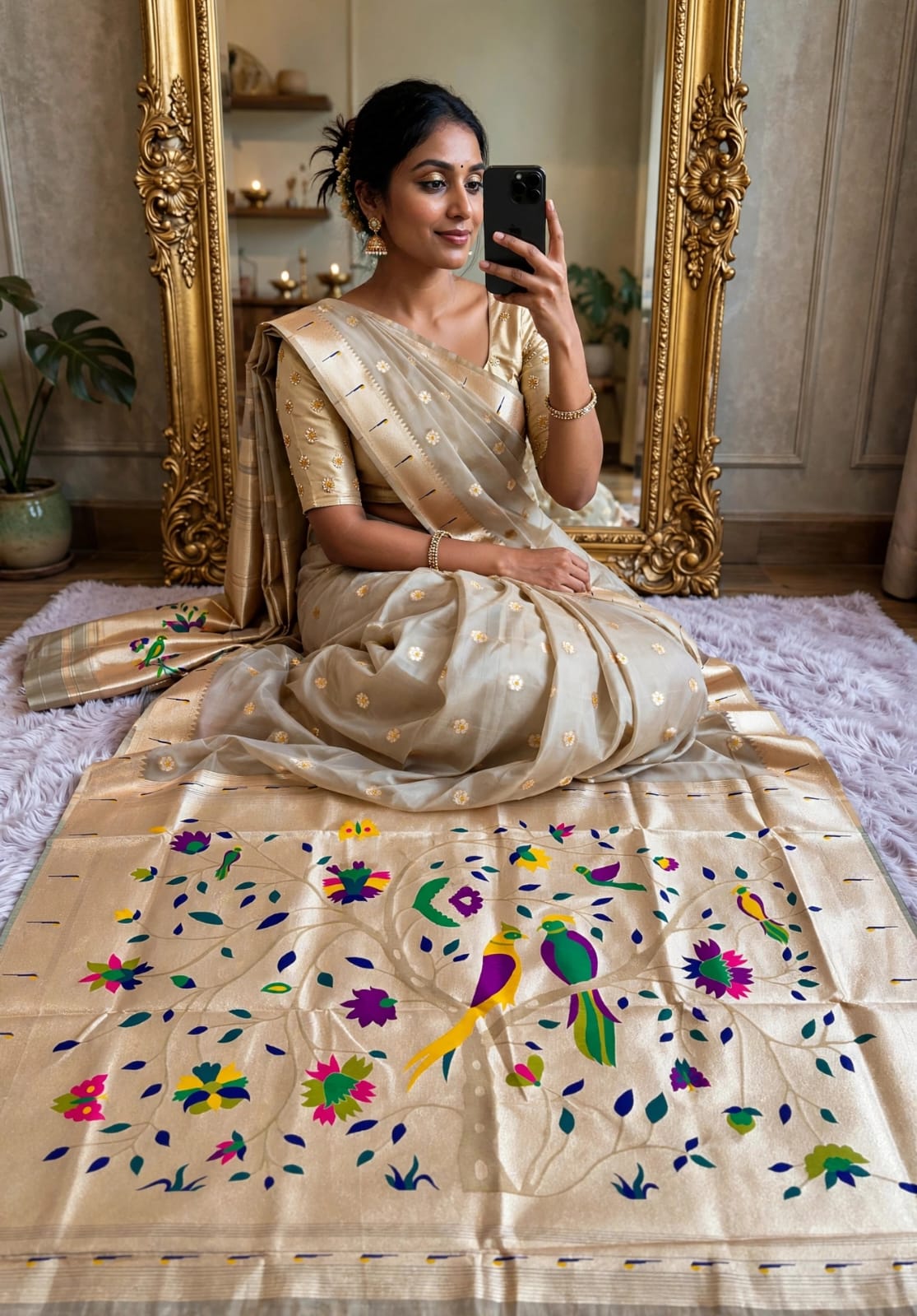 Paithani saree Heavy soft organza Tissue saree