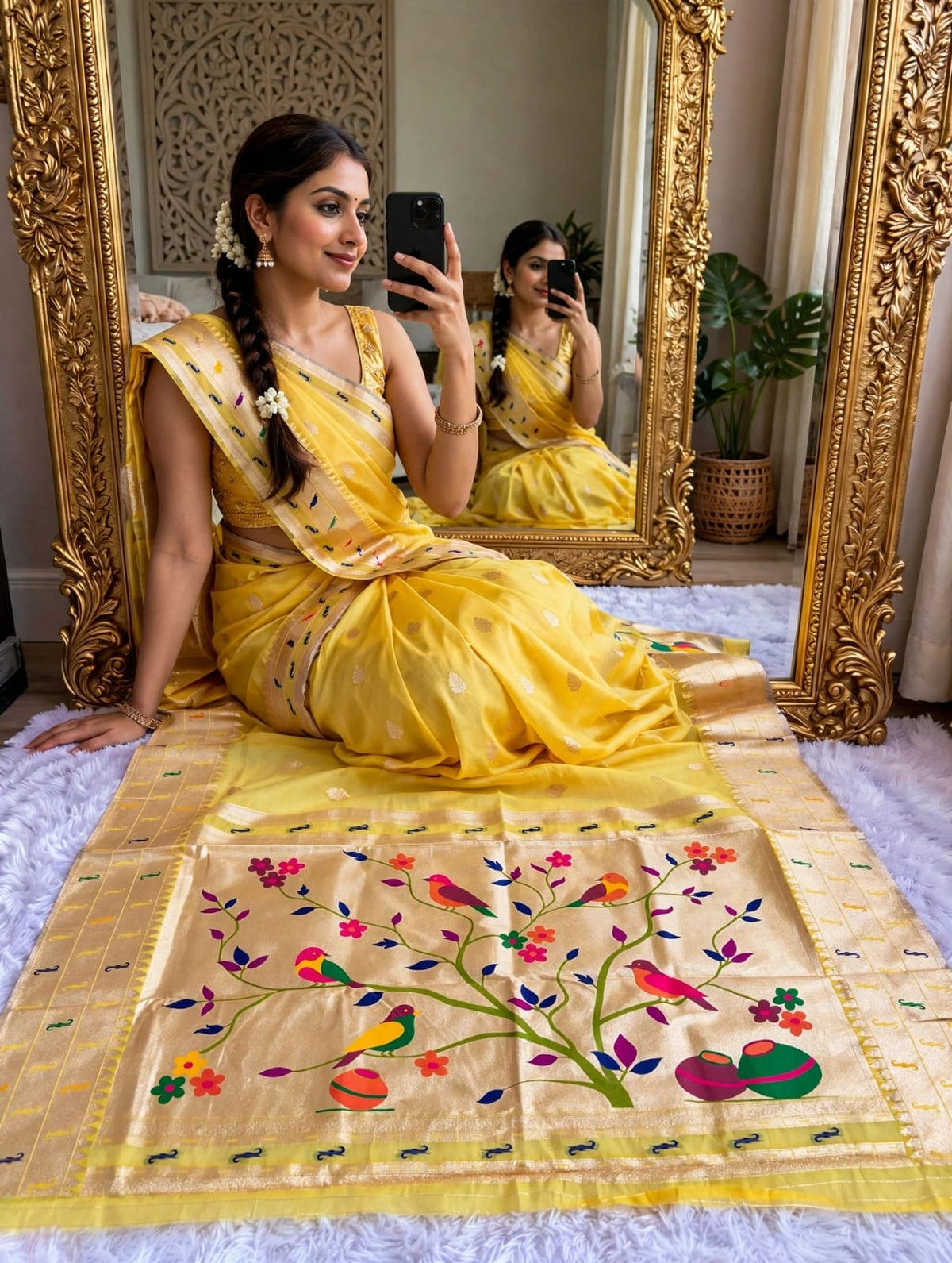 Paithani saree Heavy soft organza Tissue saree
